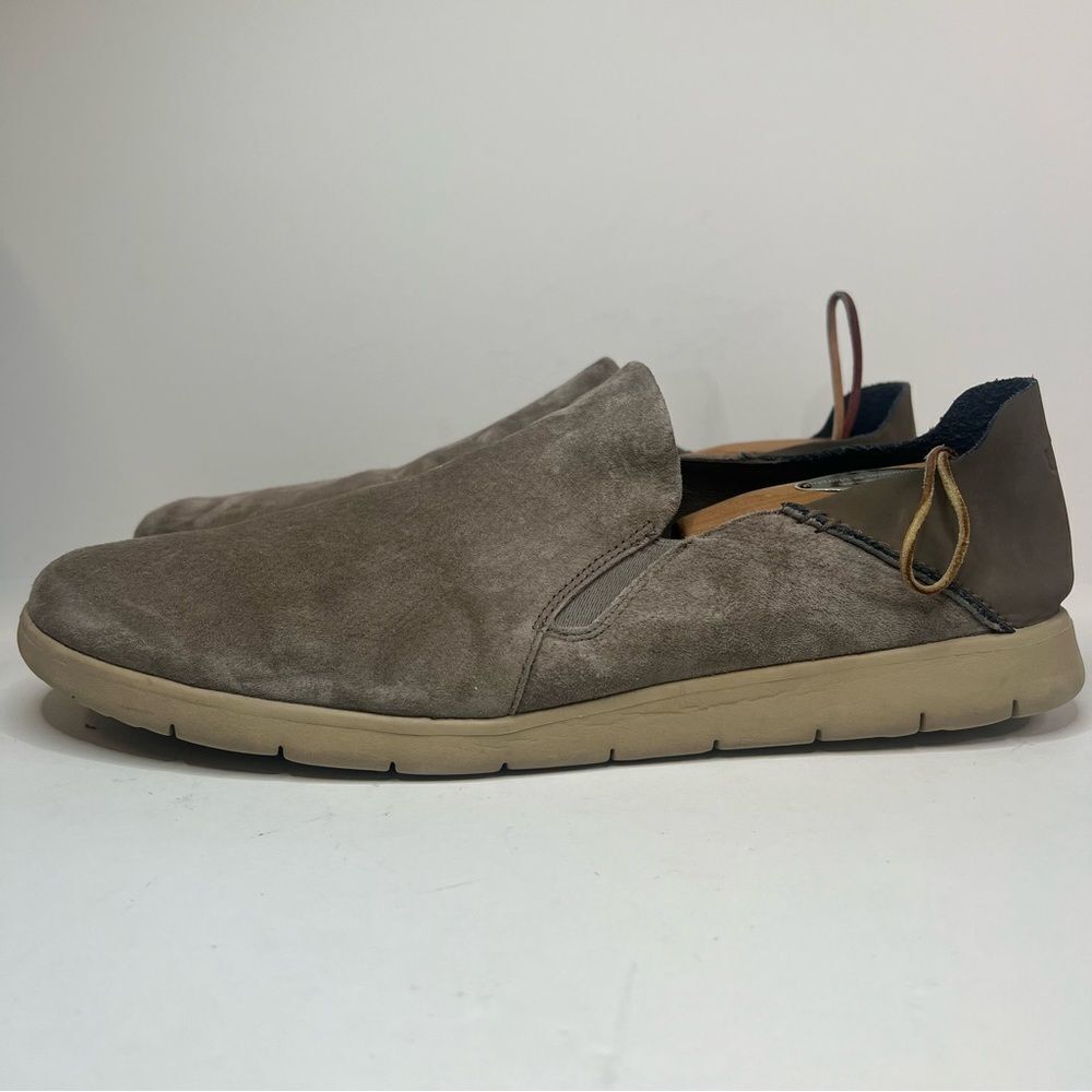 UGG Knox Taupe Suede Slip On Round Toe Loafers